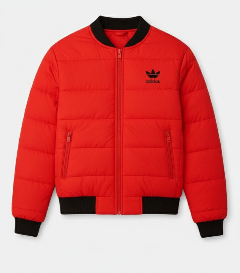 Premium Quilted Puffer Winter Jacket - Red