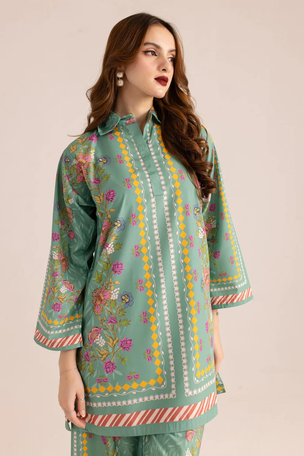 Beautiful 2PC Printed Shirt And Trouser